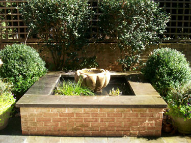 Granite Lotus Bowl with Bluestone Coping