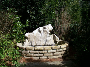 Drilled Boulder Fountain